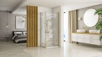 REA/S - Sprchová kabína Hugo 90x100 Gold Brush Dvere: 90 Dvere: 100 KPL-K0841