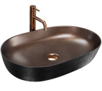 REA - Keramické umývadlo na dosku CLEO 61 Copper Bush / Black REA-U6383