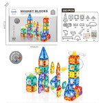 Mamido Mamido Farebná magnetická stavebnica 163 dielikov guľôčková dráha XL
