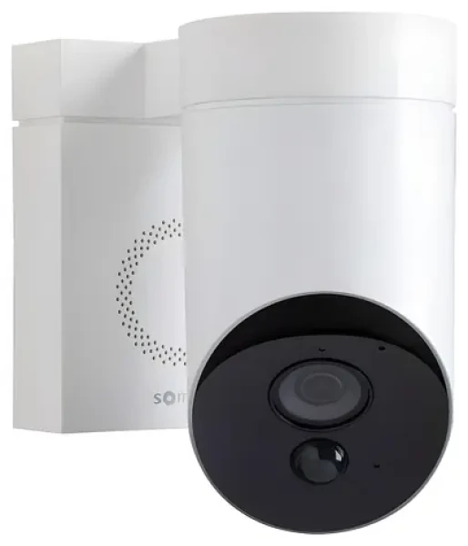 Somfy V2 biela / Vonkajšia bezpečnostná kamera / FullHD 1080p / Wi-Fi / Nočné videnie 8 m / Siréna 110 dB / IP54 (1875345)