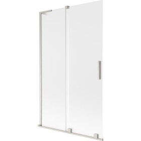 MEXEN/S - Velar L dvojkrídlová posuvná vaňová zástena 110 x 150, dekor, nikel kartáčovaný 896-110-003-31-97