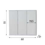 OLSEN SPA - Závesná skrinka so zrkadlom TRIGA I, II - Rozmery skriniek - 60 × 55 × 15 cm OLNPST6055