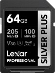 Lexar Professional Silver Plus SDXC 64 GB Class 10 UHS-I/U3 V30 (LSDSIPL064G-BNNNG)