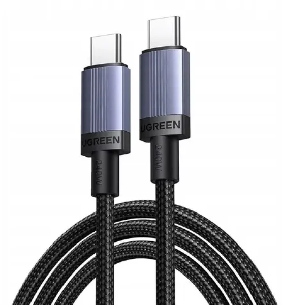 Ugreen USB-C kábel 0,5 m čierno-šedá / Kábel / USB-C (M) - USB-C (M) (6941876268313)