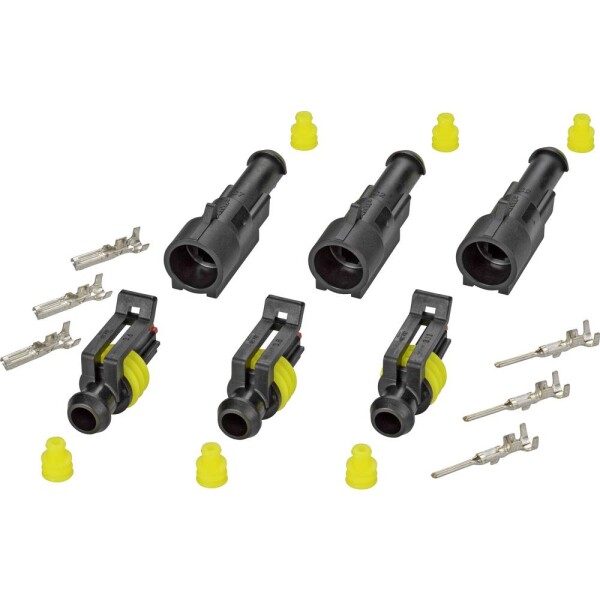 TE Connectivity sada konektorov Superseal AMP-Superseal 1.5mm Series Počet pólov 1 Raster (rozteč): 6 mm 30S002 1 sada; 30S002
