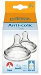 DR BROWN'S Cumlík Options+ WN1201 / Široké hrdlo / Stupeň 1 / 0-3 mesiace / 2 ks (07223931753)