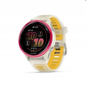 Apple Garmin Forerunner® 570 - 42mm, Raspberry Aluminium with Translucent Bone/Mango Band