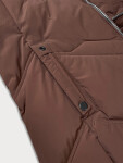 Dámska zimná plus size bunda v čokoládovej farbe s kapucňou S'west (B8300-14) odstíny hnědé 50