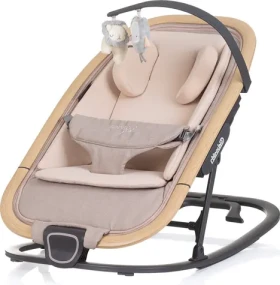 CHIPOLINO Dojčenské lehátko Senso Biscotta+Wood (SHESO0252BI)