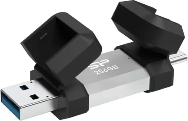Silicon Power Mobile C51 64GB strieborná / USB-A / USB-C 3.2 (SP064GBUC3C51V1S)