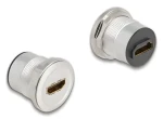 DeLock HDMI 8K 60Hz / Vstavaná HDMI zásuvka / 2x HDMI / Hliníkové telo (88191)