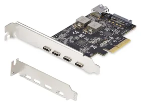 StarTech PCIe karta USB-C 5 portov čierna / Radič USB / PCI Express / USB 3.2 Gen 2 10 Gbps / čipset ASMedia ASM3142 (PS4C3IA3-USB-C-CARD)