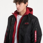 Bunda Alpha Industries MA-1 D-Tec Sleeve Embroidery Black/ Red M