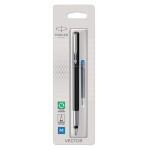 PARKER Vector Standard Black hrot M / plniace pero / farba náplne: modrá (S0881041)