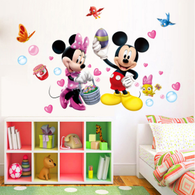 Veselá Stena Samolepka Minnie a Mickey Mouse
