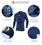 Sesto Senso Thermo Top dlhým rukávom CL40 Navy Blue