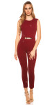 Sexy KouCla PaRtY TimE Glitter Jumpsuit BORDEAUX XS