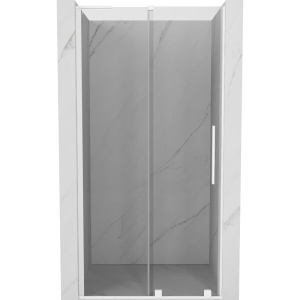 MEXEN/S - Velar L posuvné sprchové dvere 100, transparent, biela 871-100-003-01-20