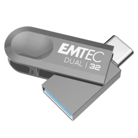 EMTEC Dual D280 USB 3.2 Type-C 32GB strieborná / flash disk (ECMMD32GD283)