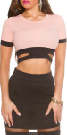 Sexy Koucla Bi-color CropTop with CutOuts