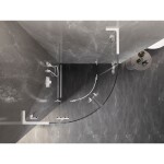 MEXEN/S - Lunar L sprchový kút štvrťkruh krídlový 80 x 80, transparent, biela 833L-080L-080P-20-00