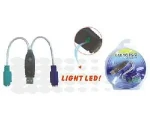 MicroConnect adaptér USB2.0 A (M) - 2x PS2 (F) čierna (USBA2PS2)