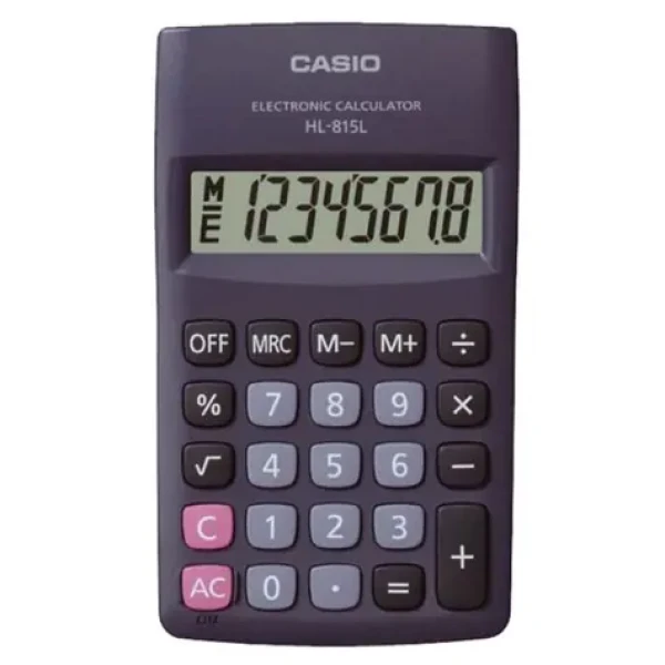 CASIO HL 815L BK čierna / vrecková kalkulačka / osemmiestna (HL 815L BK)
