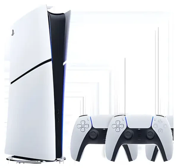 Sony PlayStation 5 Slim Digital Edition biela / Herná konzola / 825 GB SSD / 2× DualSense White (1000050120)