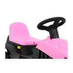 Mamido Detský elektrický traktor s prívesom ružový