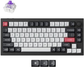 Keychron Keychron Q1 HE 75% Knob Wireless Tri-Mode QMK Gateron 2.0 Magnetic Switch Carbon Black