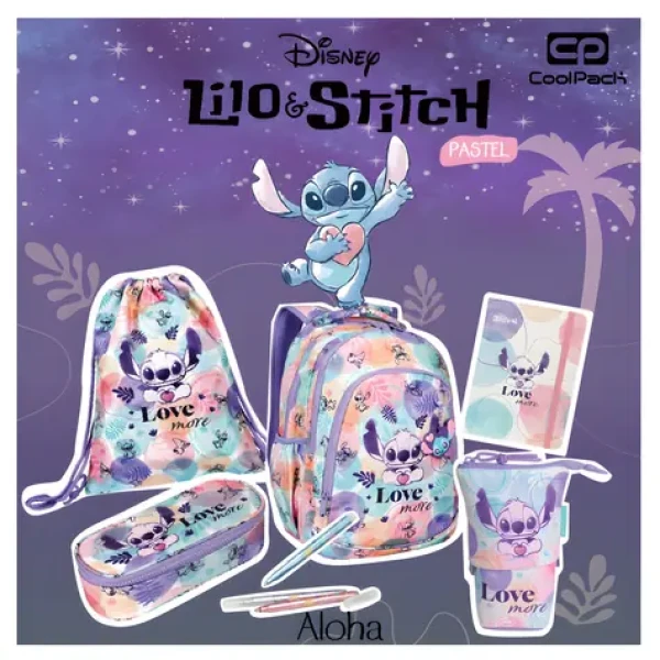 COOLPACK Detský batoh Toby Stitch Pastel / 10 l / hrudný pás s píšťalkou / reflexné prvky (F023885)