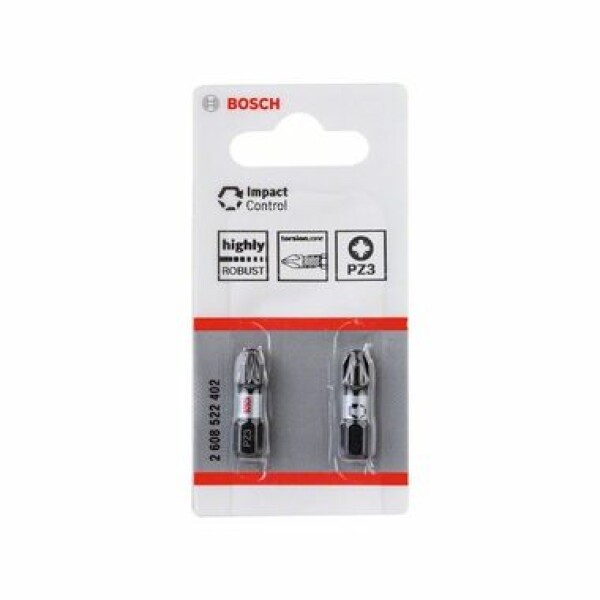 BOSCH 2608522402 / Sada skrutkovacích bitov Impact Control (2 ks) / PZ3 25 mm (2608522402)