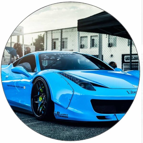 Jedlý papier Ferrari 458 modré 19,5 cm - Pictu Hap - Pictu Hap