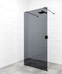 Sprchová zástena Walk-in 90 cm SAT vo farbe profilu čierna SATBWI90KSZAVC SATBWI90KSZAVC