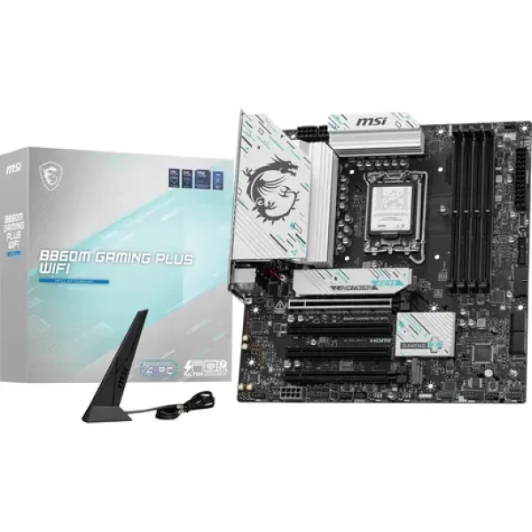 MSI B860 GAMING PLUS WIFI / B860 / LGA 1851 / 4X DDR5 / PCIEx 16 / 5 GLAN / Wi-Fi / mATX (B860M GAMING PLUS WIFI)