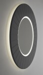 SAPHO - LUMIRO STRIP guľaté zrkadlo s LED osvetlením v ráme, priemer 90cm, carina LR950-4141S