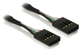 DeLock čierny / Interný USB kábel / pin header 4-pin samica/samica / 0,4 m (82426)