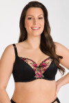 Dámska podprsenka K101/1 Gaby Black raft - Gorsenia 85C černá/vzor