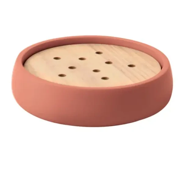 Spirella Sven mydlenka staroružová / polyresin / drevo (7610583218568)