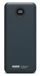 PORT CONNECT vstavané USB-C káble 10 000 mAh čierna / Powerbanka / LCD displej / USB-C PD / USB-A QC (907006)