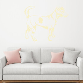 Veselá Stena Samolepka Jack Russell Teriér Farba: béžová, Veľkosť: 100 x 80 cm
