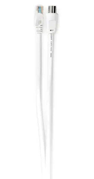 Nedis Kombinovaný kábel koax a CAT6 biela / Kombinovaný kábel / RG58 / 75 Ohm / 10 m / dvojité tienenie / role (CSGR4500WT100)