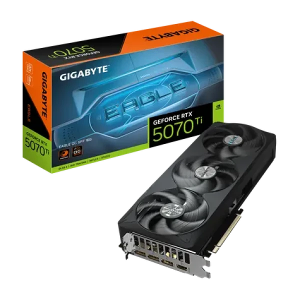 GIGABYTE GeForce RTX 5070 Ti EAGLE OC SFF 16GB / 2300MHz / 16GB GDDR7 / 256-bit / 1x HDMI + 3x DP / 750W (16) (GV-N507TEAGLE OC-16GD)