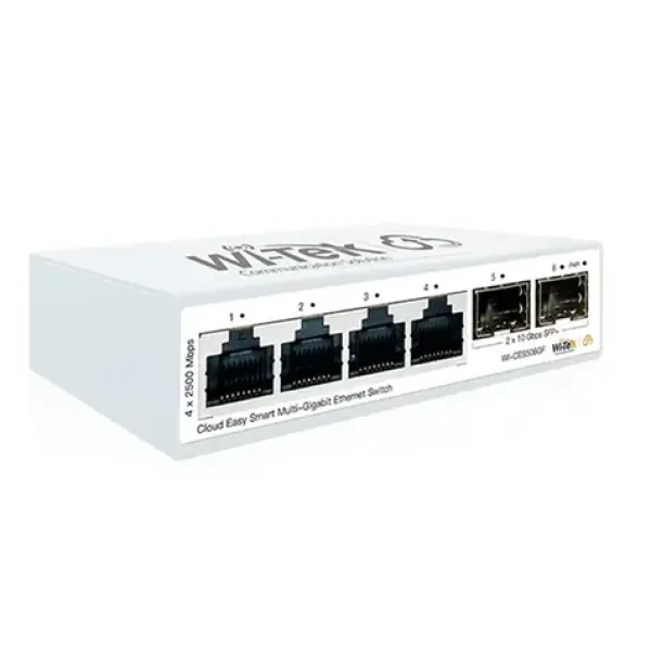 Wi-Tek CLOUD SMART switch / 4X 2.5Gb RJ45 + 2x 10Gb SFP+ uplink (WI-CES506GF)