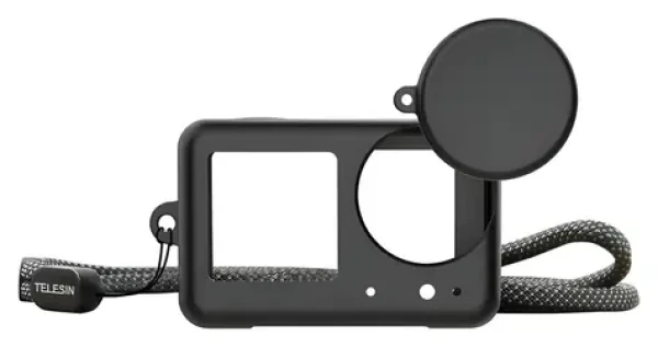 Telesin S6-PTC-011-TDJ / Silikónové puzdro / DJI OSMO Action 5 Pro, 4, 3 / so šnúrkou na zápästie (S6-PTC-011-TDJ)