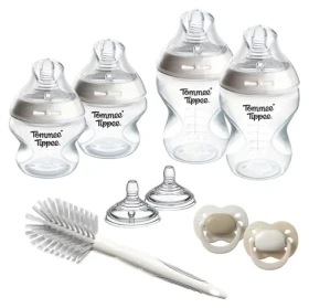Tommee Tippee Natural Štart ANTI-COLIC biela / Novorodenecký set dojčenských fľaštičiek / 150 ml + 260 ml / 0m+