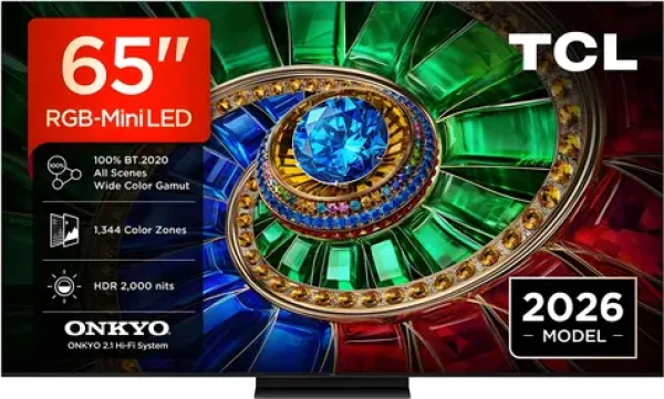65" TCL 65RM7L čierna / Televízia / 4K UHD / RGB-Mini LED / 144Hz / Google TV / DVB-T2/C/S2 / 40W repro (65RM7L)