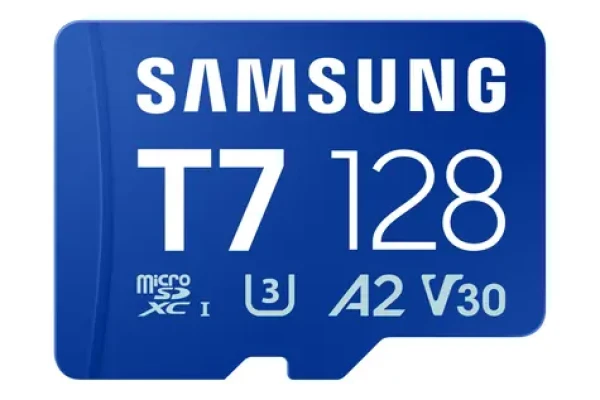 Samsung T7 128GB modrá / Micro SDXC / UHS-I U3 / V30 / A2 / čítanie: 170 MB/s (MB-MB128T/WW)