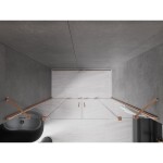 MEXEN/S - Velar Duo posuvné sprchové dvere 170, transparent, meď kartáčovaná 871-170-000-02-65