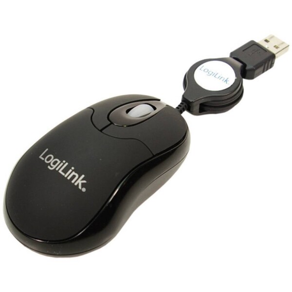 LogiLink ID0016 optická myš, prenos USB, 3 tlačidlo, 800 dpi, čierna; ID0016